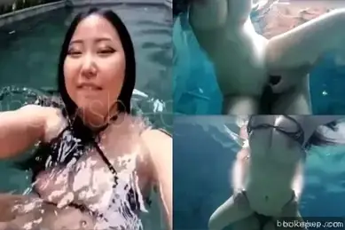 Hajar Pacar Binal Bawah Kolong, Memek Muncrat Air Kolam!